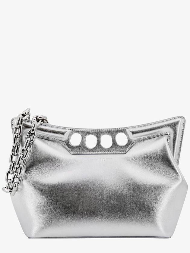 24 S S 알렉산더 맥퀸 라미네이트 레더 숄더 백 WITH 로고 프린트 7430911BL1I1400 B0651006985