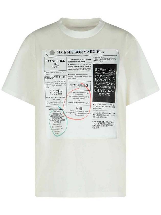 MM6 Maison Margiela White Cotton T-Shirt