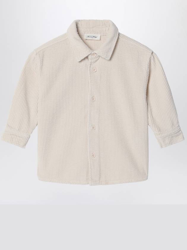 American Vintage Padow ecru ribbed shirt