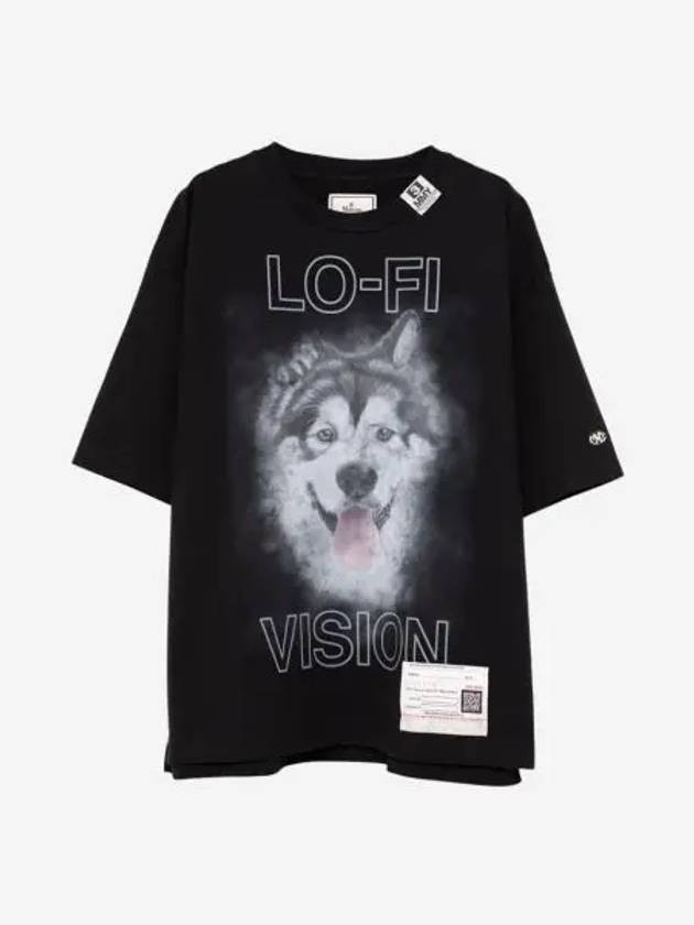메종 미하라 야스히로 독 프린티드 티셔츠 블랙 Maison Mihara Yasuhiro Dog Printed T Shirt Black