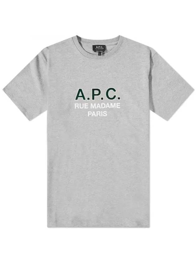아페쎄 APC 마담 로고 티셔츠 헤더 그레이