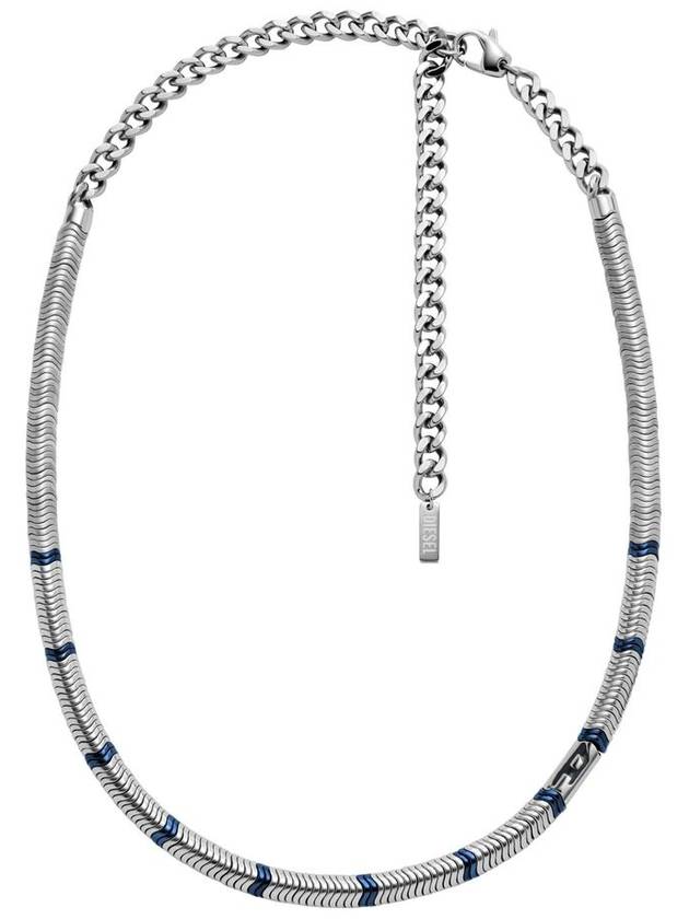 Diesel - Hematite Beaded Necklace - Necklaces - Unisex - Silver