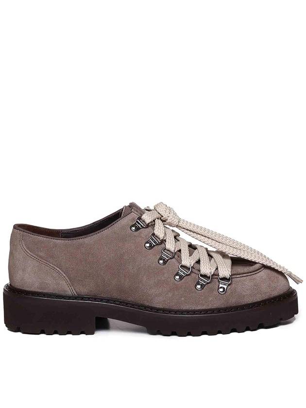 Doucal's Graphite Leather Lace-Ups