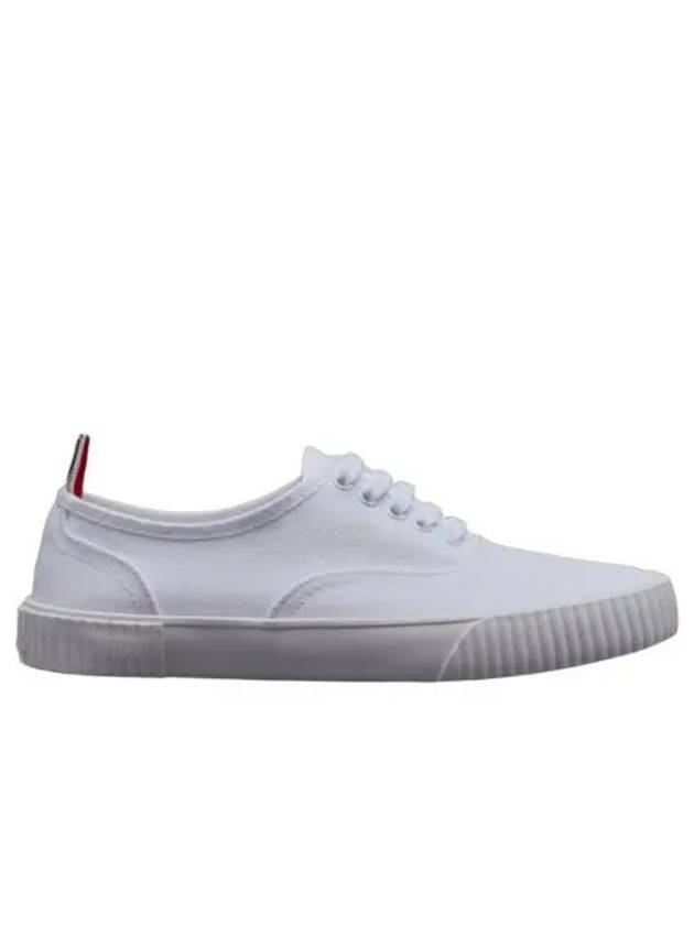 W 톰브라운 코튼 캔버스 헤리티지 스니커즈 화이트 W Thom Browne Cotton Canvas Heritage Sneaker White