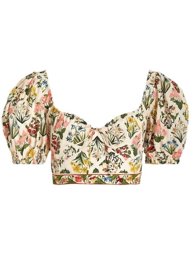 PALMAROSA FLORAL COTTON CROP TOP