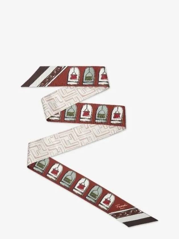 펜디 핑크 실크 머리띠 FXT011AQD4F0B8Y