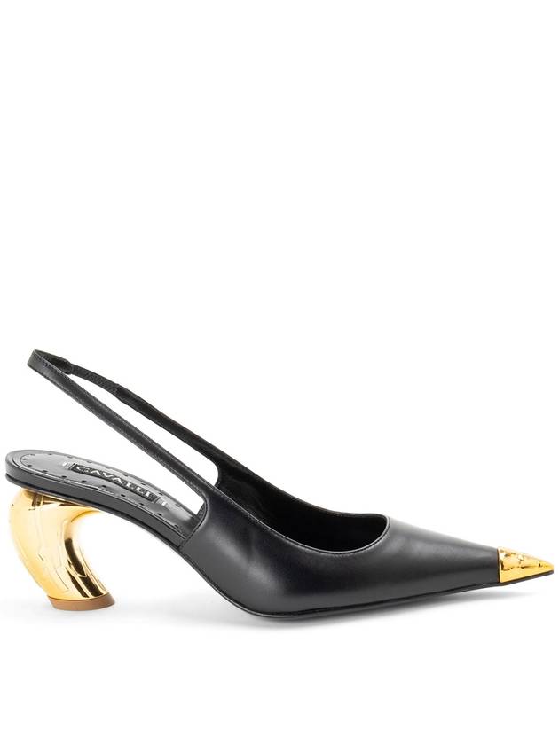 Roberto Cavalli Black leather plateau