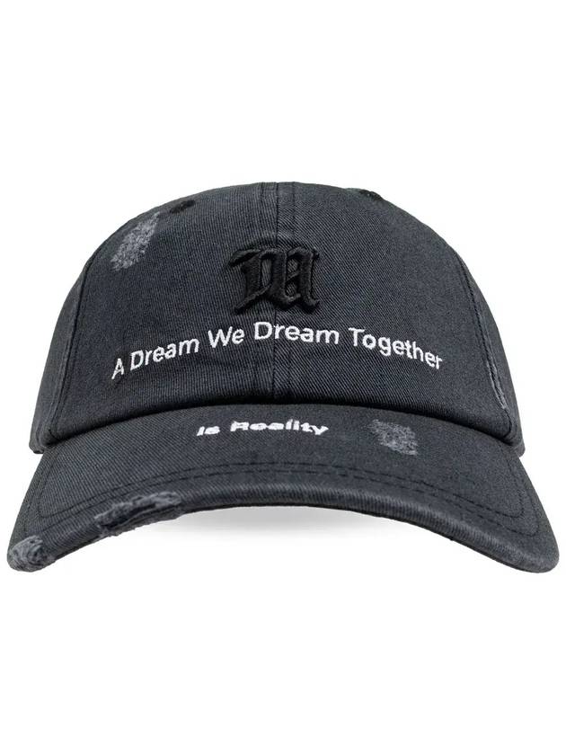Misbhv Dream 로고 자수 야구 모자 250A503_WASHEDBLACK