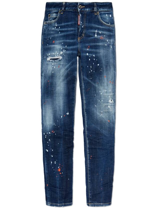 25SS 디스퀘어드2 여성 스키니진 Dsquared2 Jeans Medium Waist Jennifer  Women's  Navy Blue