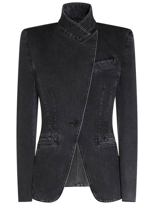 알렉산더 맥퀸 트위스트 스플라이스 데님 재킷