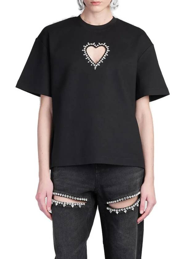 Area Embellished 크루넥 티셔츠 0000TS0026FA01_BLK