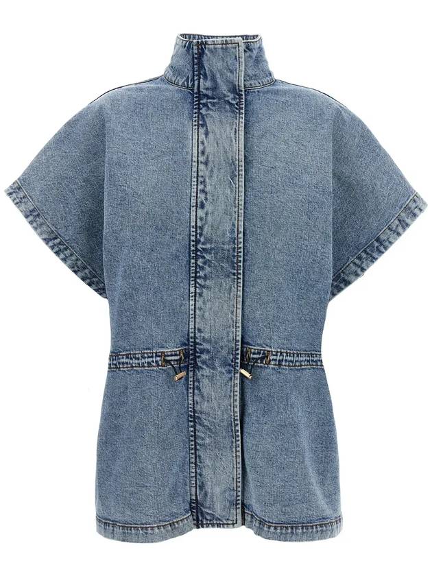 파비아나 필리피 드로스트링 허리 데님 케이프 CTD275F255_L369