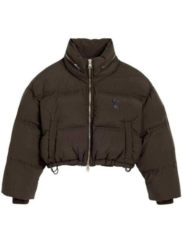 아미 드 꾀흐 패치 다운 패딩 다크 커피