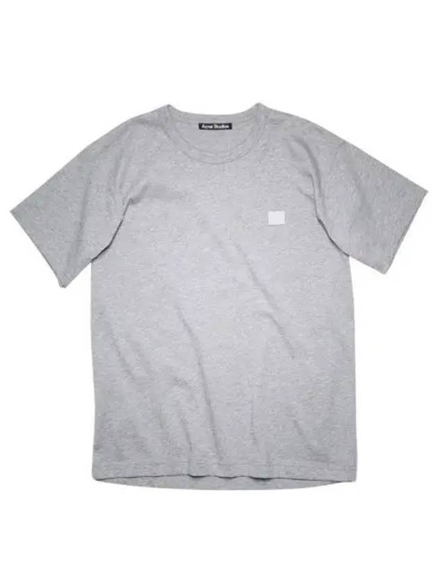 아크네 스튜디오 내쉬 페이스 크루넥 티셔츠 라이트 그레이 멜란지 Acne Studios Nash Face Crewneck T Shirt Light Grey Melange