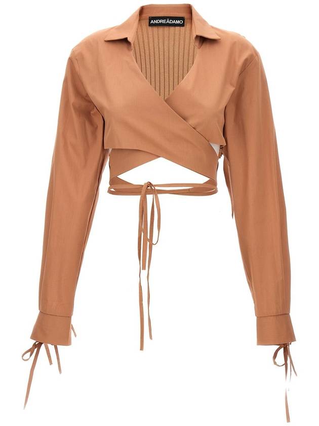 AndreADamo - 'Criss Cross' cropped shirt