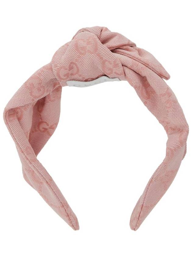 구찌 키즈 7946004HAMN8400 Pink Headband with Bow Detail on the Front in GG Canvas Girl 포함가