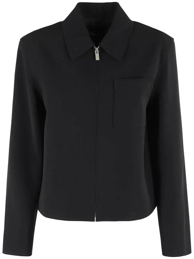 Theory 지퍼업 크롭 재킷 O1109401_001