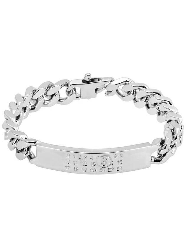 메종마르지엘라 SM6UY0049 SV0235 951 MM6 인그레이빙 넘버링 로고 체인 팔찌