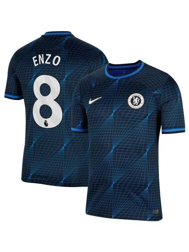 1028278 엔소 페르난데스 첼시 FC 나이키 2023 24 어웨이 스타디움 플레이어 저지 네이비