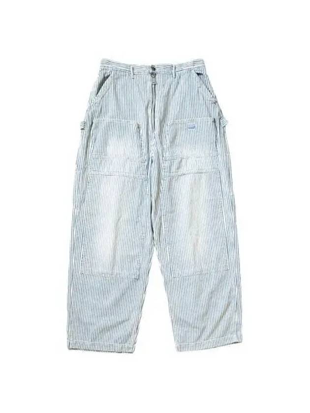 캐피탈 10온즈 히코리 지퍼 와이드 럼버 팬츠 히코리 Kapital 10 oz. Hickory Zipper Wide Lumbar Pants Hickory