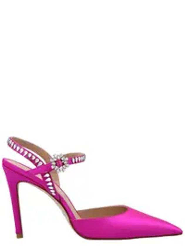 스튜어트 와이츠먼 크리스탈 슬링백 힐 핑크