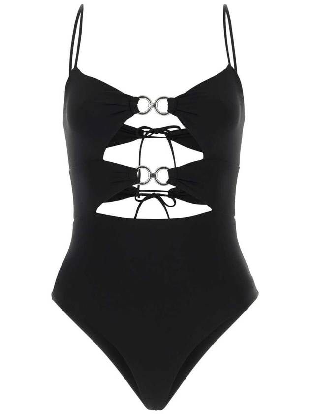 넨시 도자카 블랙 스트레치 폴리에스테르 수영복 NDSS23SWIM003 BLACK