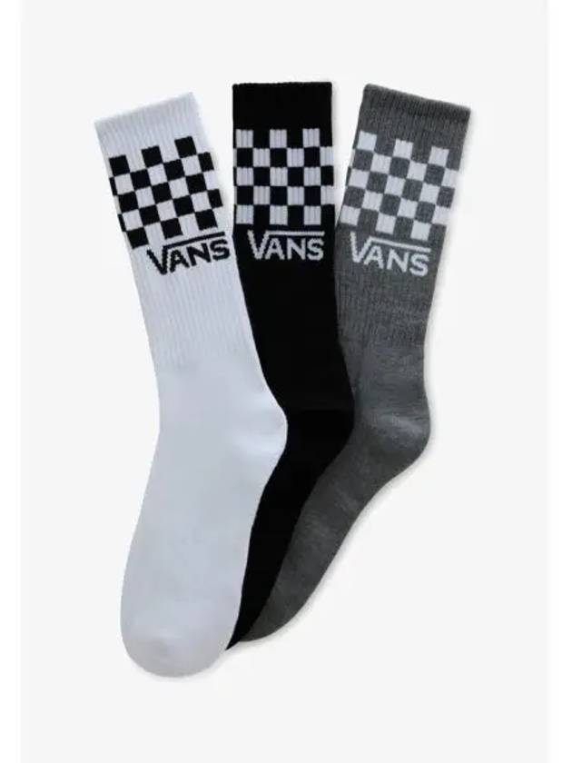 4190602 Vans CLASSIC CHECK CREW 3 PACK Socks black white