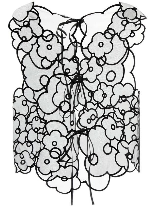 25SS 세실리에반센 블랙 organza 탑 125RTW11028 블랙