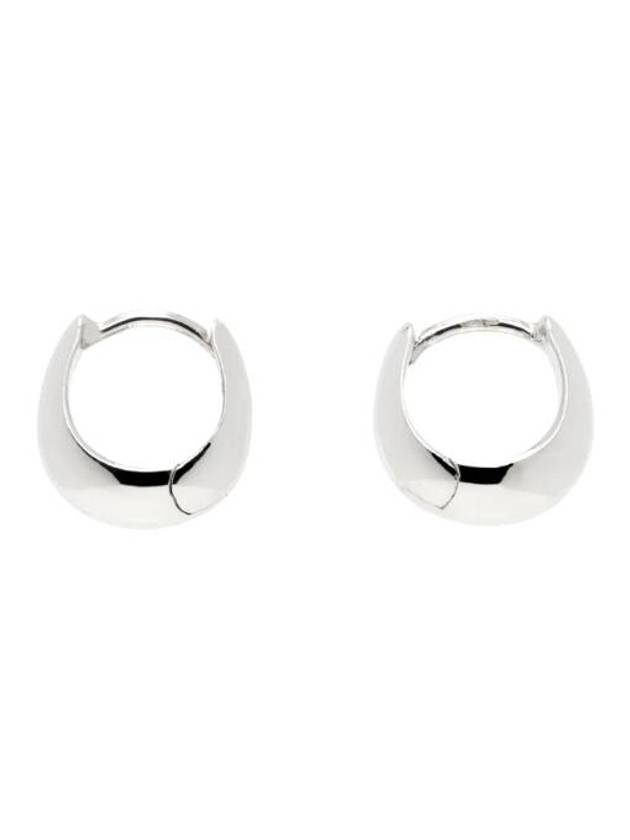 Silver Ice Huggies Earrings 241762M144005