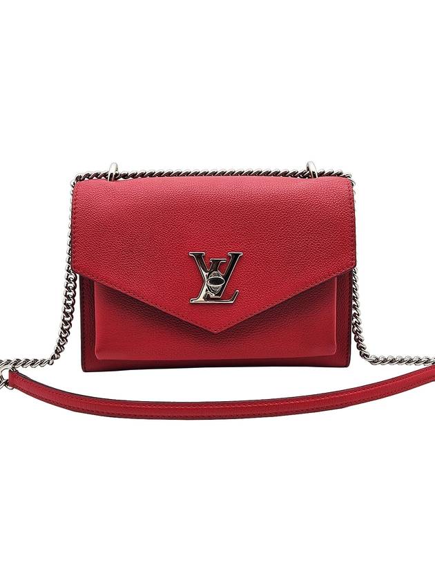 루이비통 Louis Vuitton M51419 루비 레드 카프스킨 마이락미 BB 은장 체인 숄더백