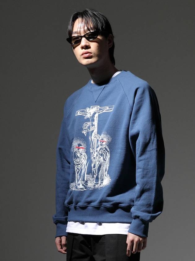 코드아이엠 언홀리 오버핏 맨투맨 네이비