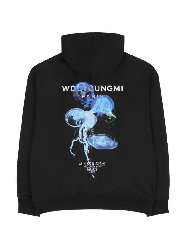 우영미 야광 젤리피쉬 백로고 후드 블랙   24SS W241TS35743B