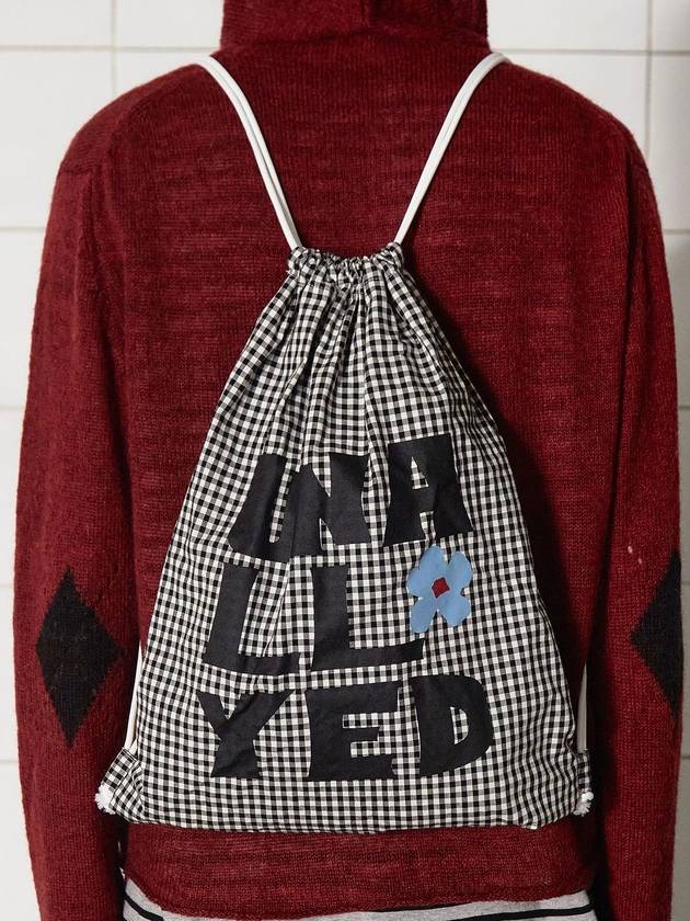 로고 깅엄 체크 짐색 블랙