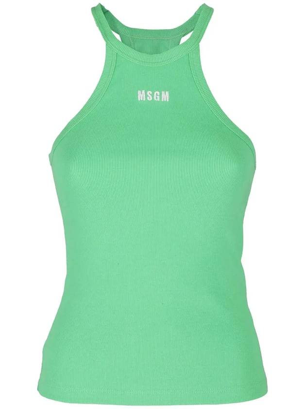 MSGM 로고 프린트 골지 니트 탱크탑 3441MDT62237120092_36GREEN