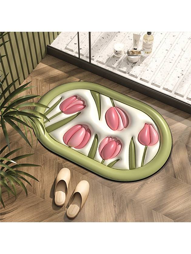 포유매트 3D 튤립 규조토 발매트