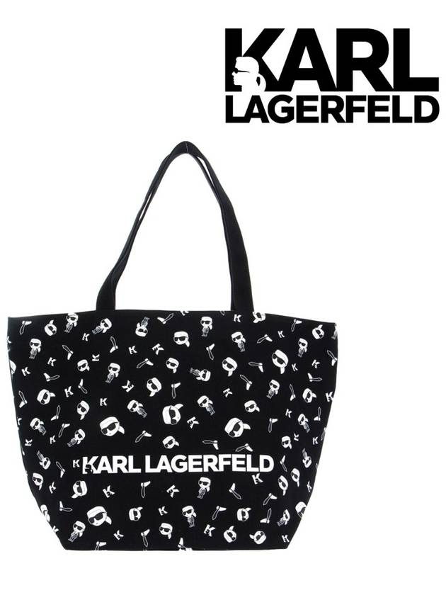 칼라거펠트 K 아이코닉 2.0 Aop 캔버스 쇼퍼백 235W3992