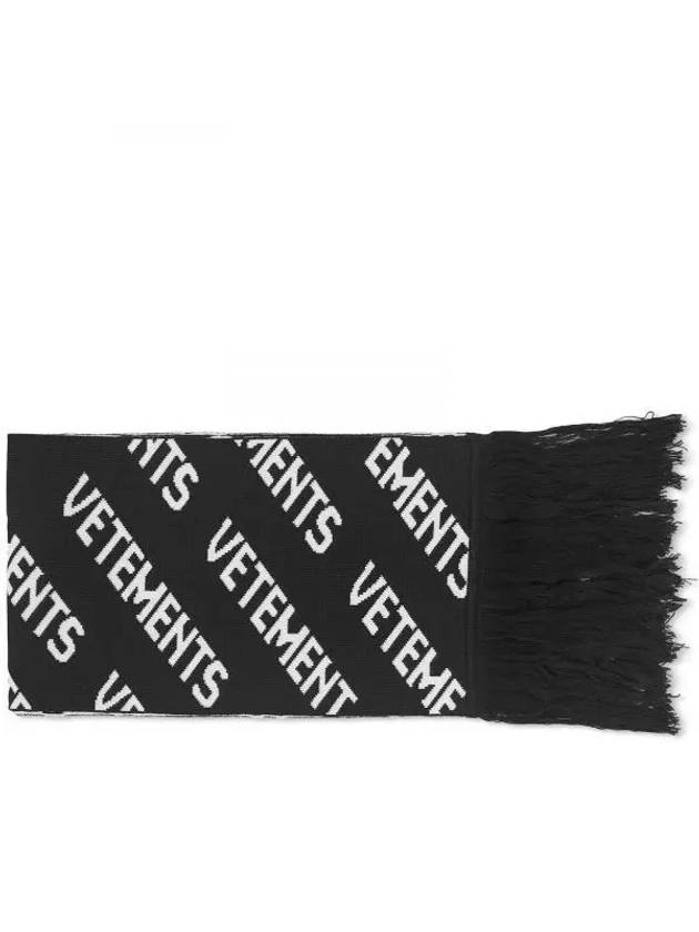 베트멍 VETEMENTS 모노그램 스카프 블랙 화이트ㅡ180169