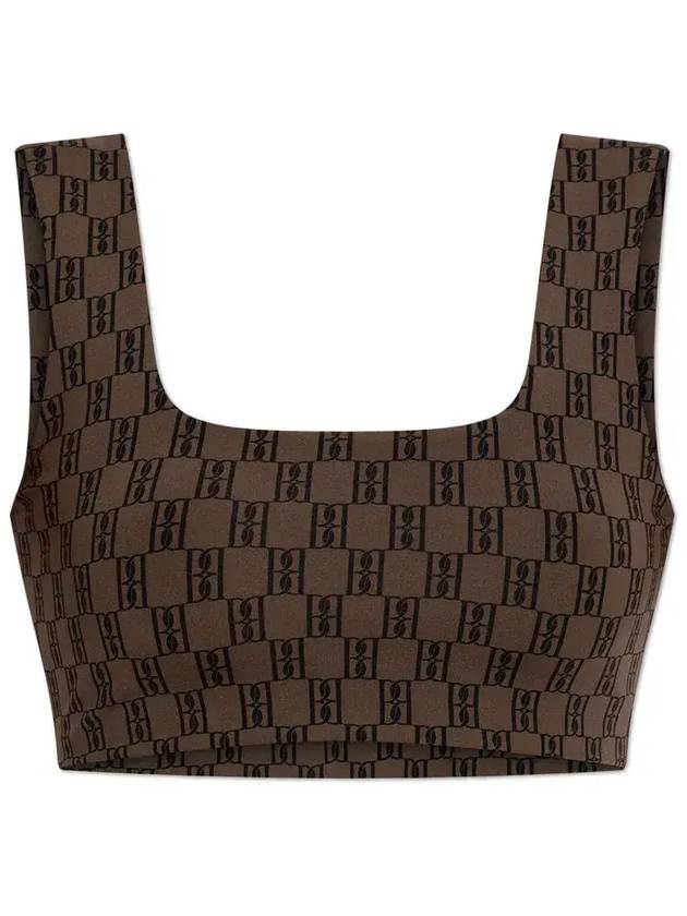 Malene Birger 로고 프린트 크롭 탑 1023690_1K2