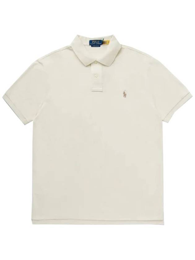 폴로 랄프로렌 엠브로이드 브라운 포니 슬림핏 PK셔츠 베이지