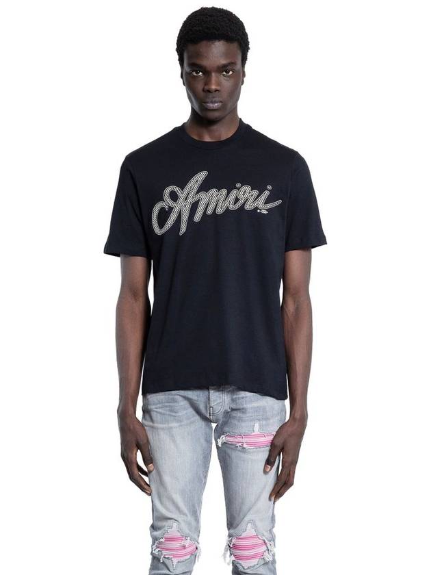 AMIRI MAN BLACK T-SHIRTS & TANK TOPS
