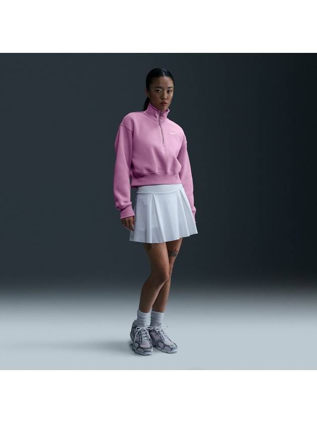 나이키 지퍼 크롭 맨투맨 DQ5768 632 핑크 WOMENS M 아시안핏