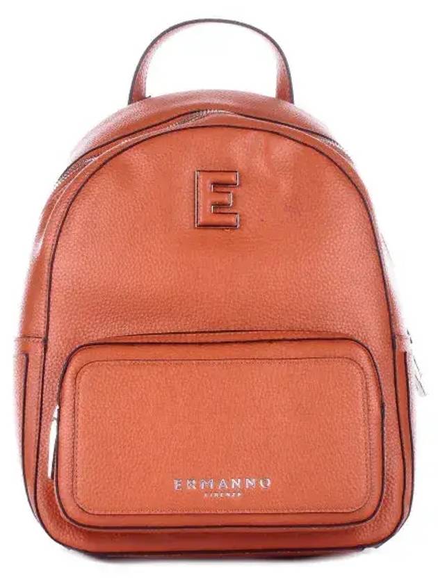 Ermanno Scervino 로고 엠보싱 지퍼 백팩 12401729_TAN
