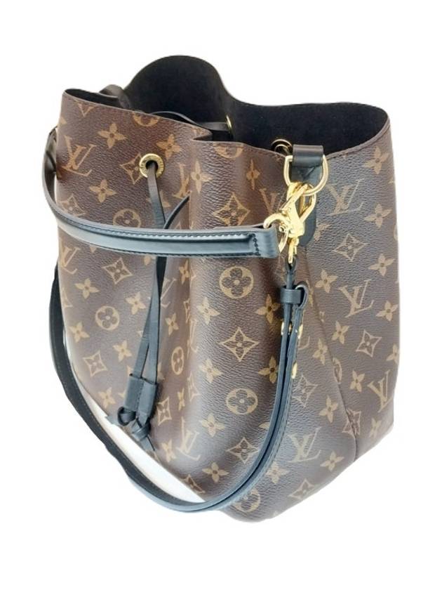 루이비통 M44020 모노그램 캔버스 블랙 NEONOE 네오노에 버킷백 숄더백 스트랩