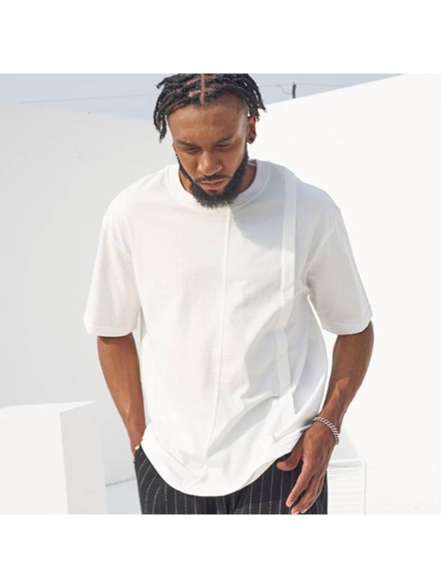 pintuck wrinkle box T White