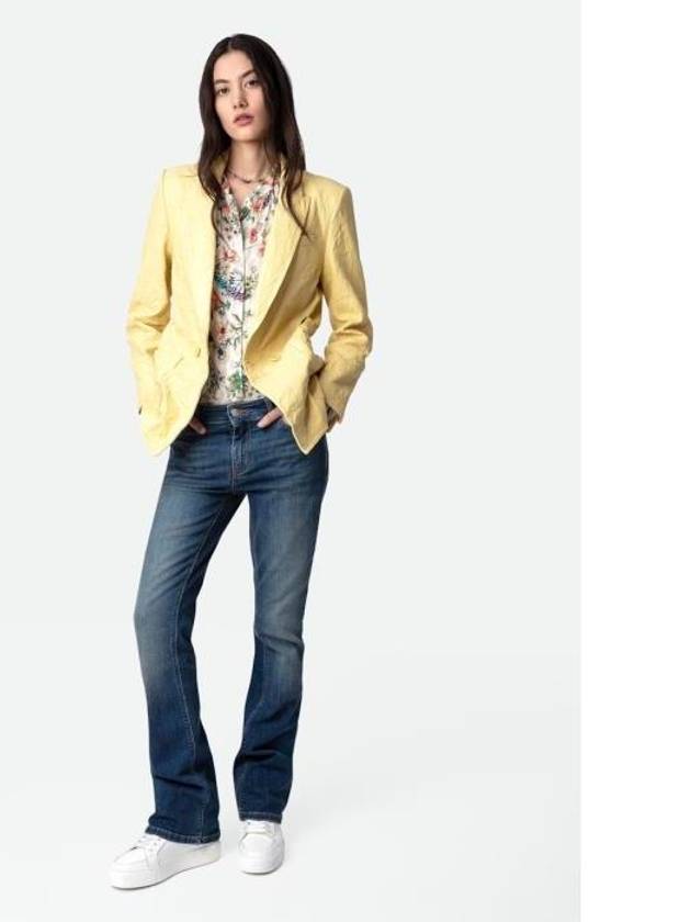 쟈딕앤볼테르 Visko 크링클 레더 가죽 블레이저 정장 자켓 재킷