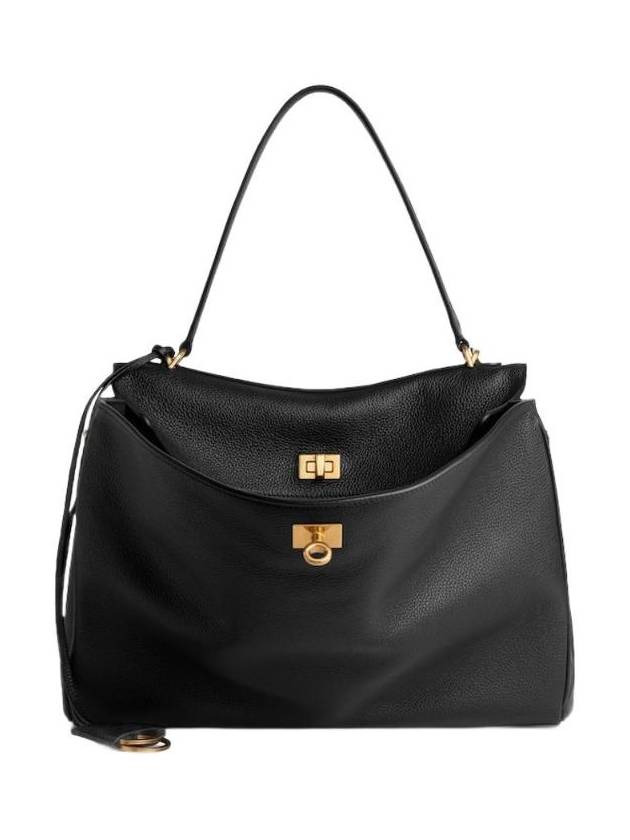 발렌시아가 로데오 핸드백 미디움 그레인드 카프스킨 블랙 7897722ABV51000