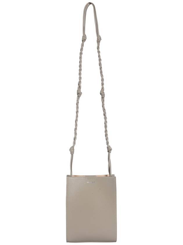 질샌더 로고 스몰 탱글 레더 크로스 백 그린