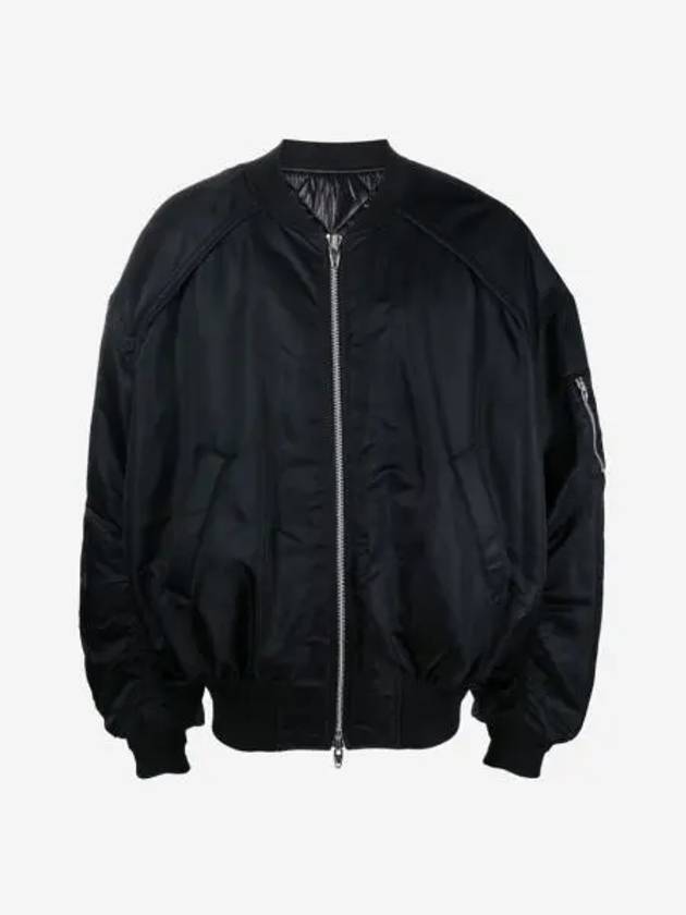 준지 퀼팅 리버시블 MA 1 점퍼 블랙 Juun.J Quilted Reversible MA 1 Jumper Black