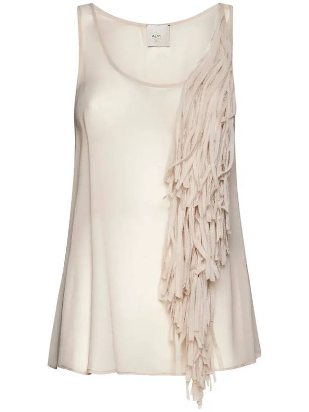 알리시 프린지 디테일 슬리브리스 블라우스 103212_P3008FARD