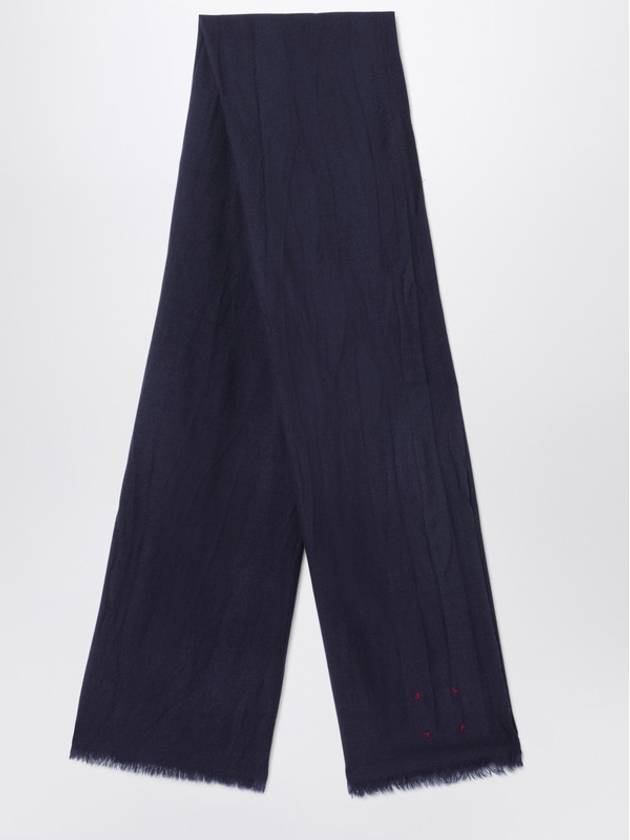 Destin Navy blue wool scarf